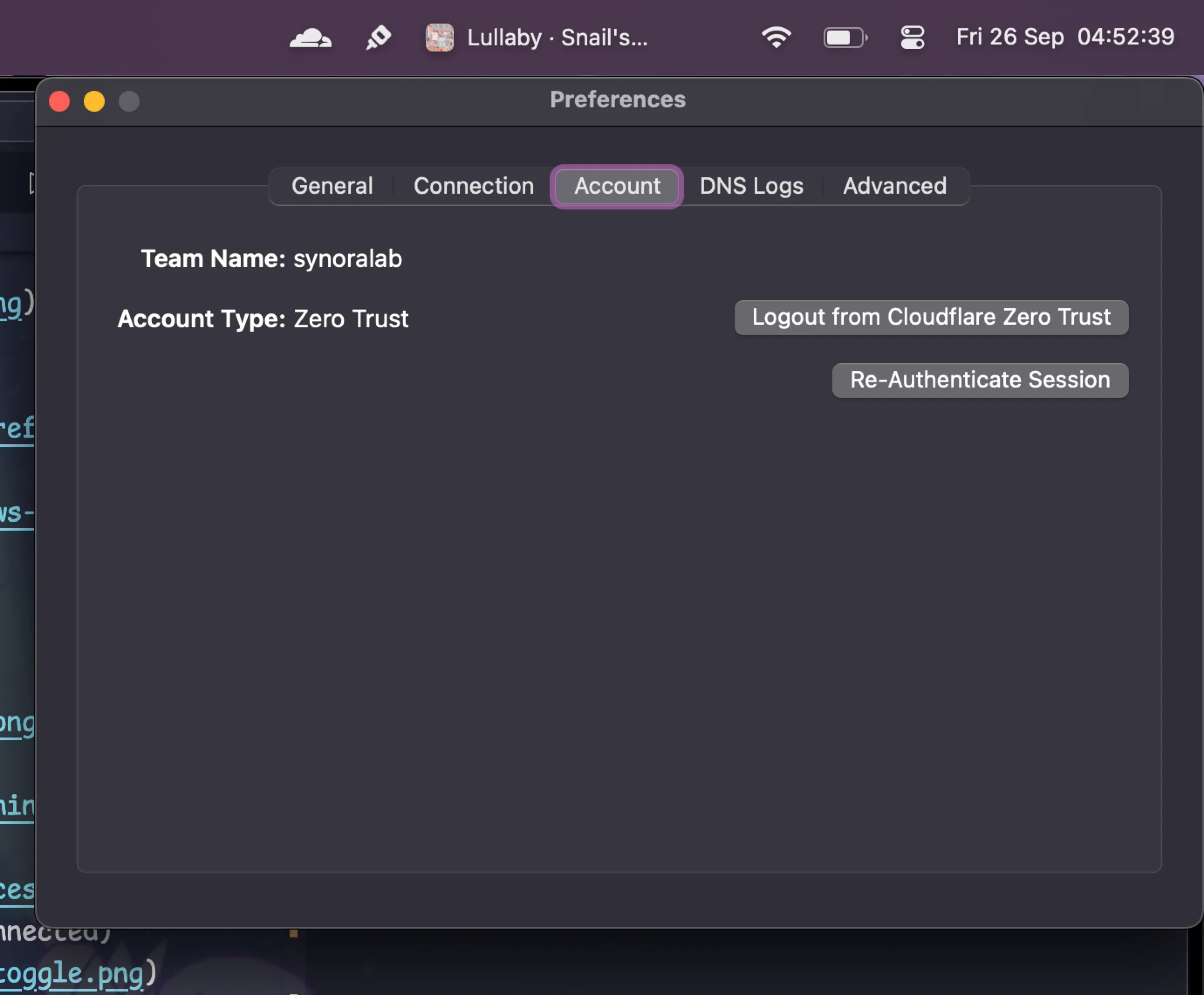 WARP organization confirmation