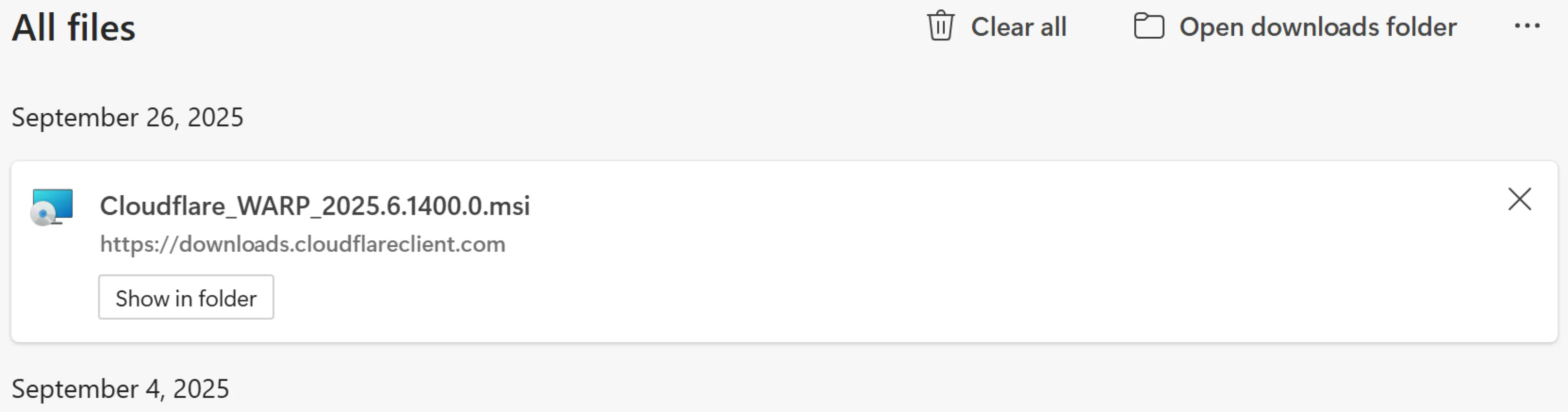 Windows download button