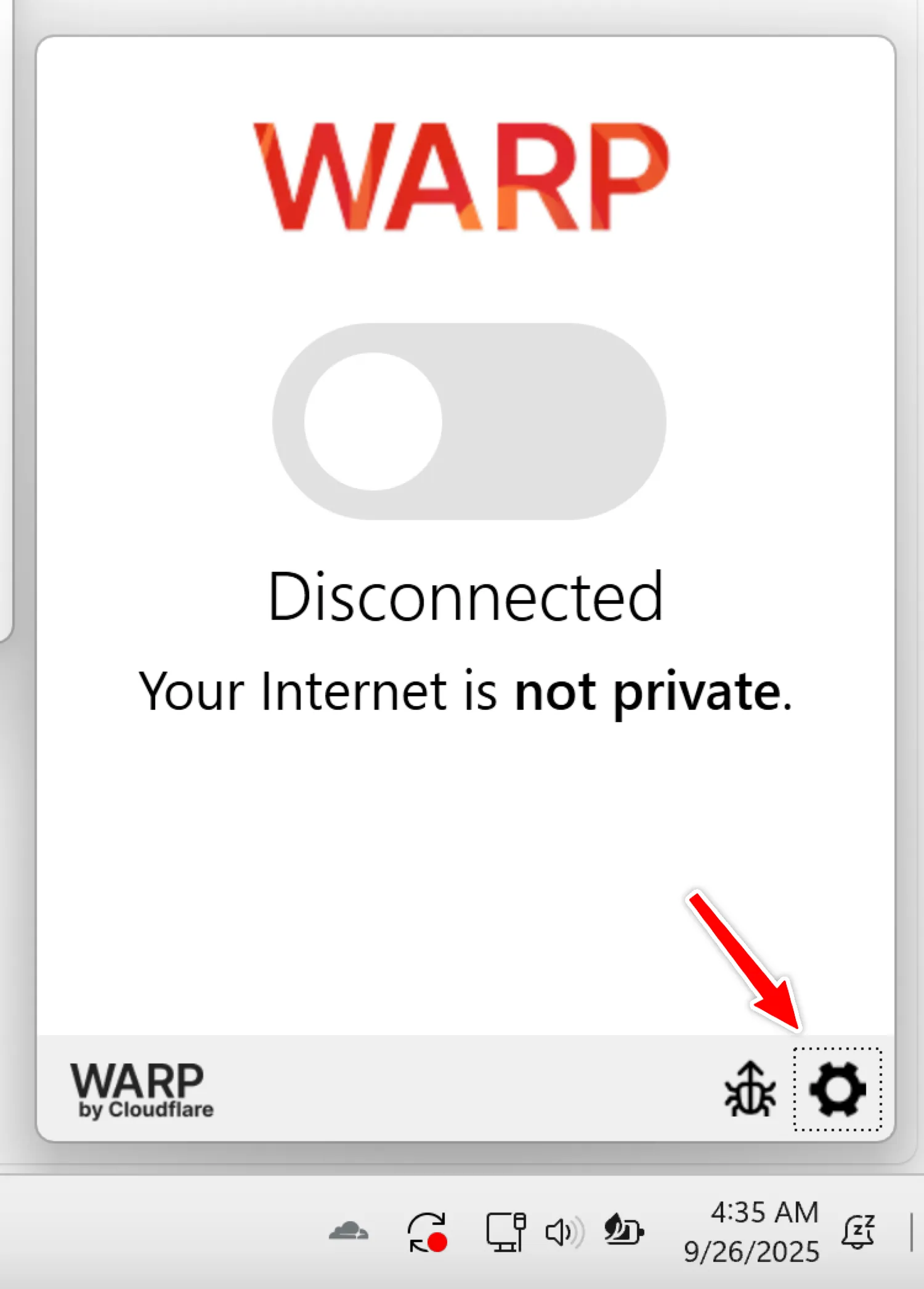 Windows WARP preferences